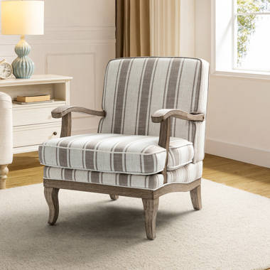 Ivory upholstered armchair hot sale